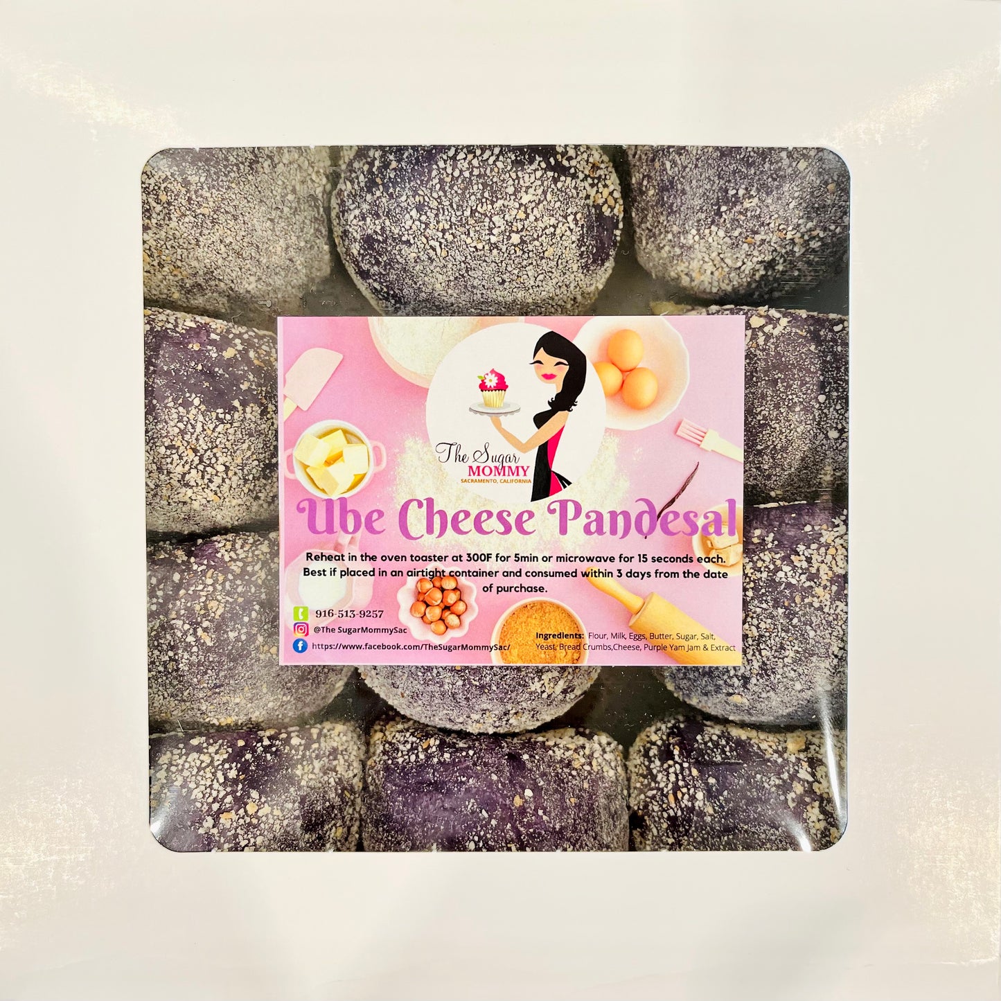 UBE CHEESE PANDESAL*bestseller (Dozen Box)